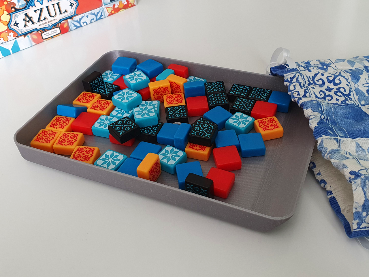 Slim Azul tray