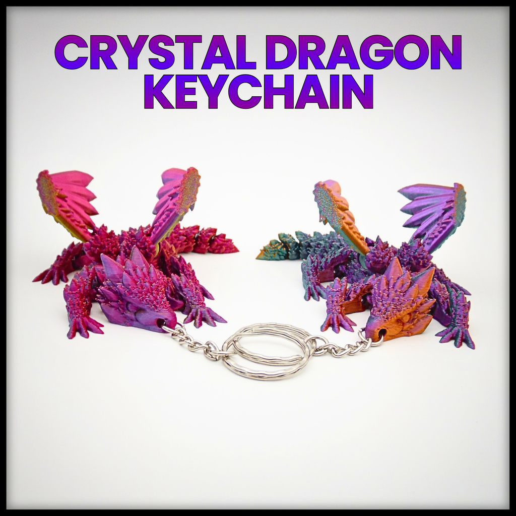 Crystal Dragon Keychain