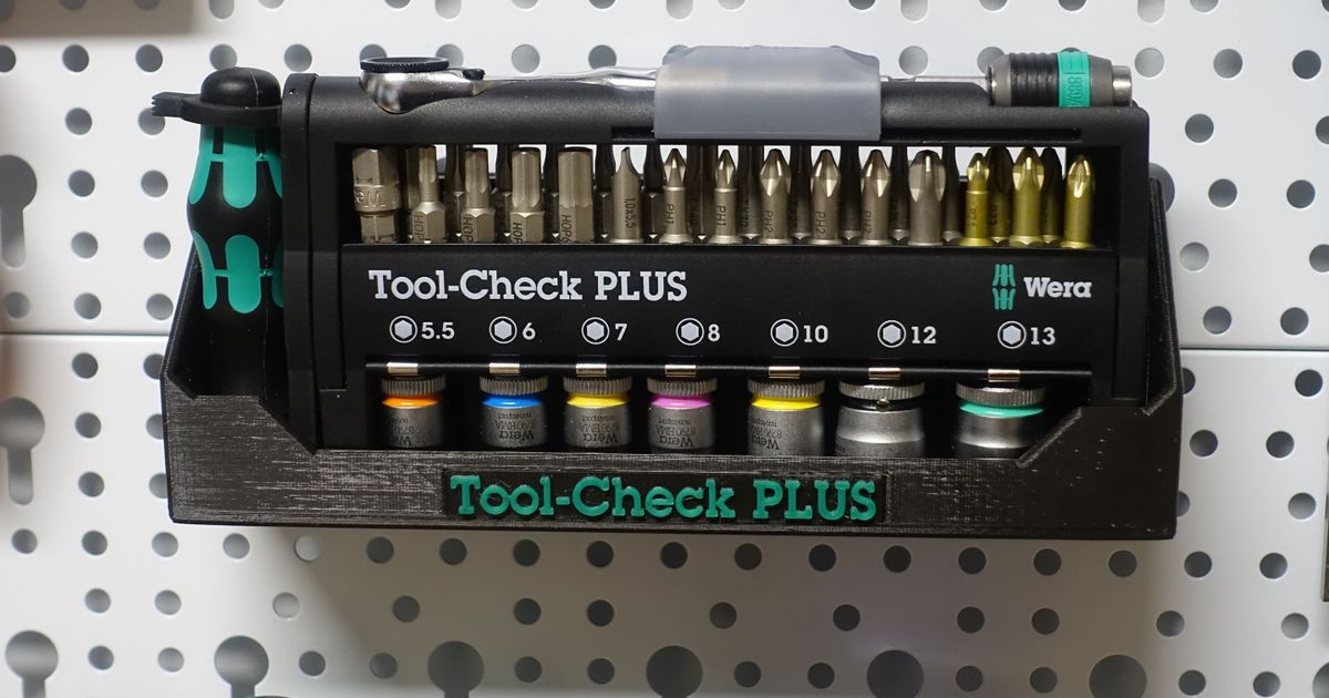 Wera Tool-Check Plus (without belt clip) wall holder by ksuszka