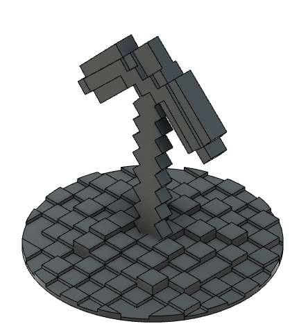 Miniatura 4 do modelo 3D Minecraft Pickaxe Game-Token