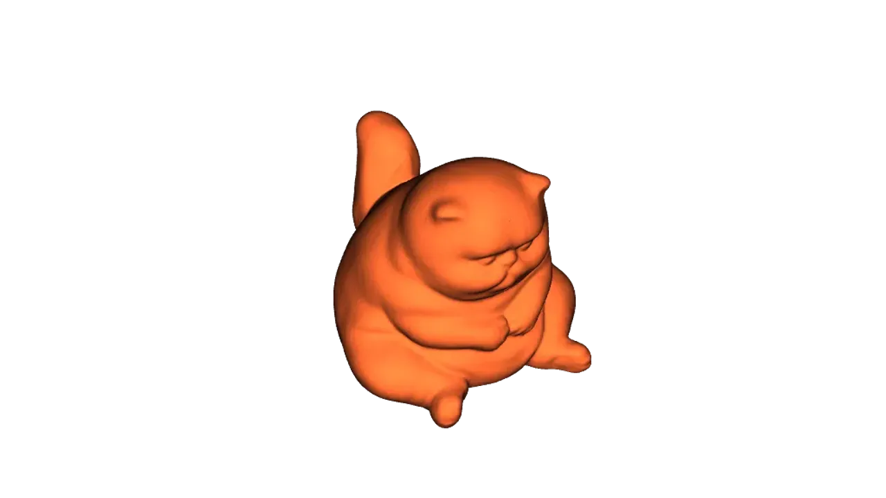 small chubby cat game piece by colincurtin | Download free STL model |  Printables.com