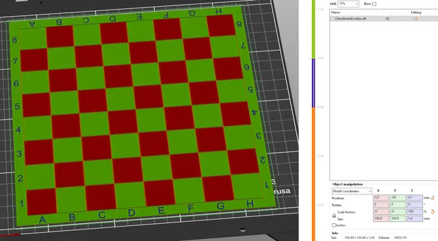 Checkers game board and pown