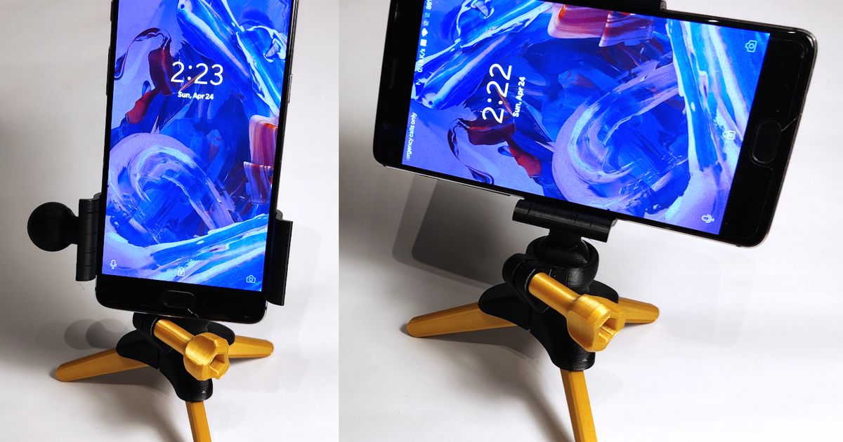 Phone Tripod v2 by SubSite Download free STL model