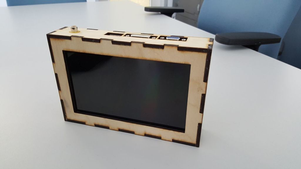 Lasercut frame for 7" Pollin Display