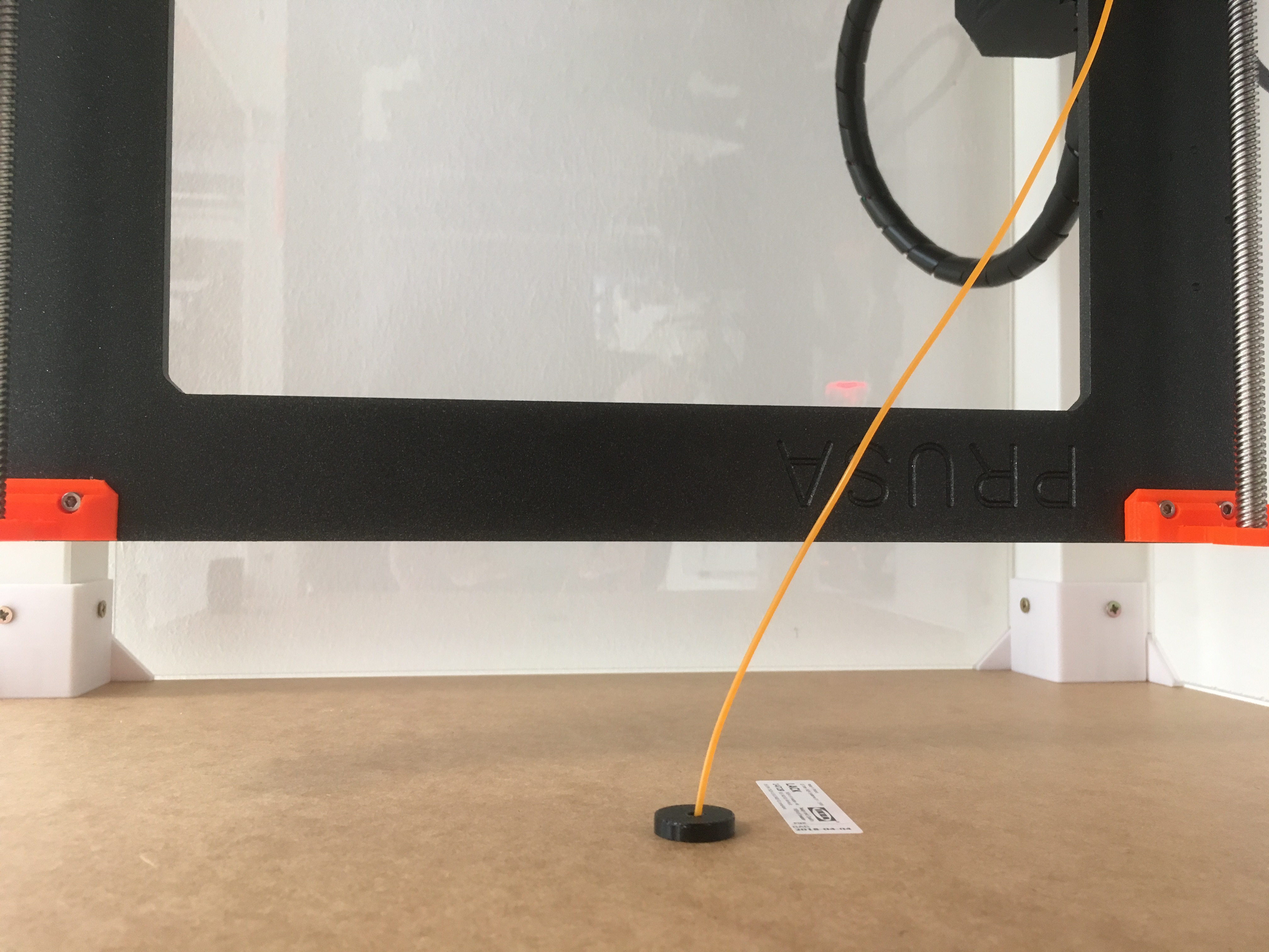 screw on IKEA Lack Filament Guide with storage holes for unused