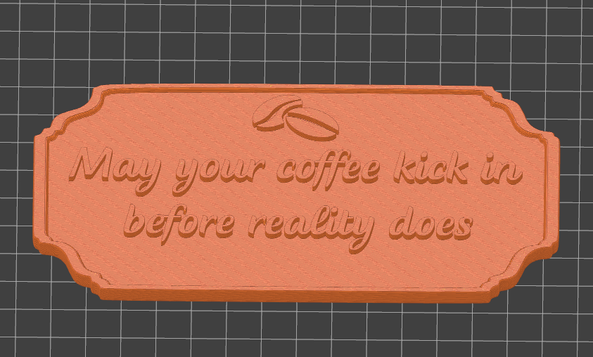 Quote badge for coffee enjoyers