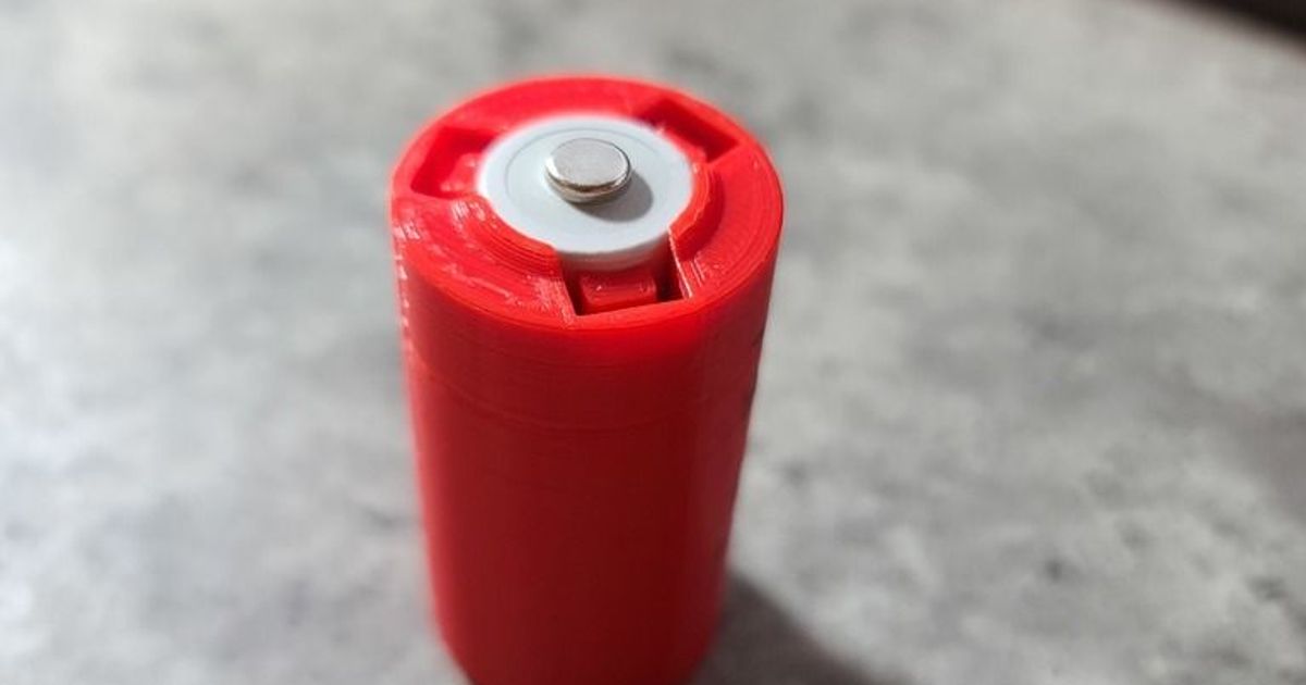 AA to C Battery Adapter (no support required) by pbankey Download