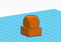 blank dice on a box