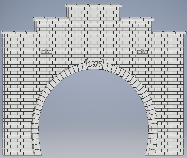 Spur N Tunnelportal 2-gleisig / N-Scale tunnel portal 2-track