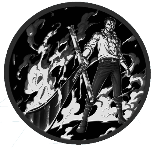 dracule mihawk one piece coasters v4