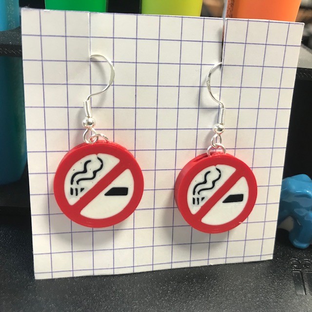 Boucles d'oreilles interdiction de fumer