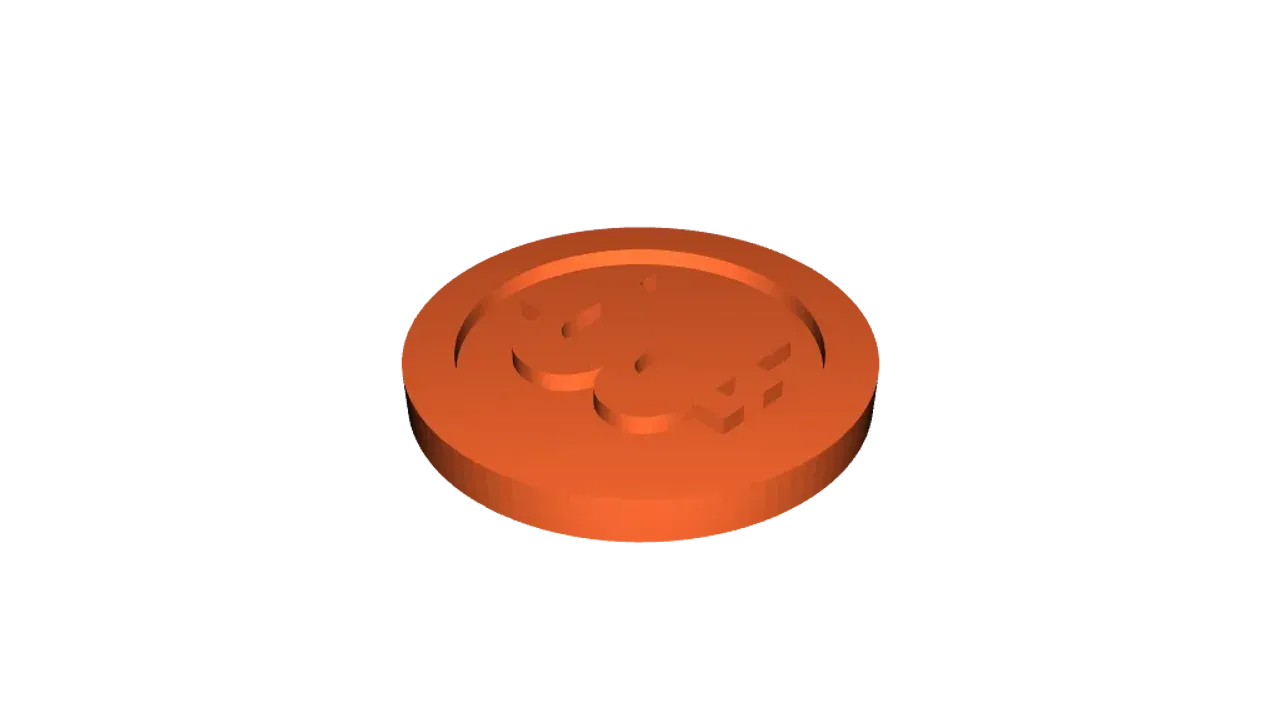 Bitcoin shopping cart coin (50 euro cents) by Dries | Download free STL  model | Printables.com