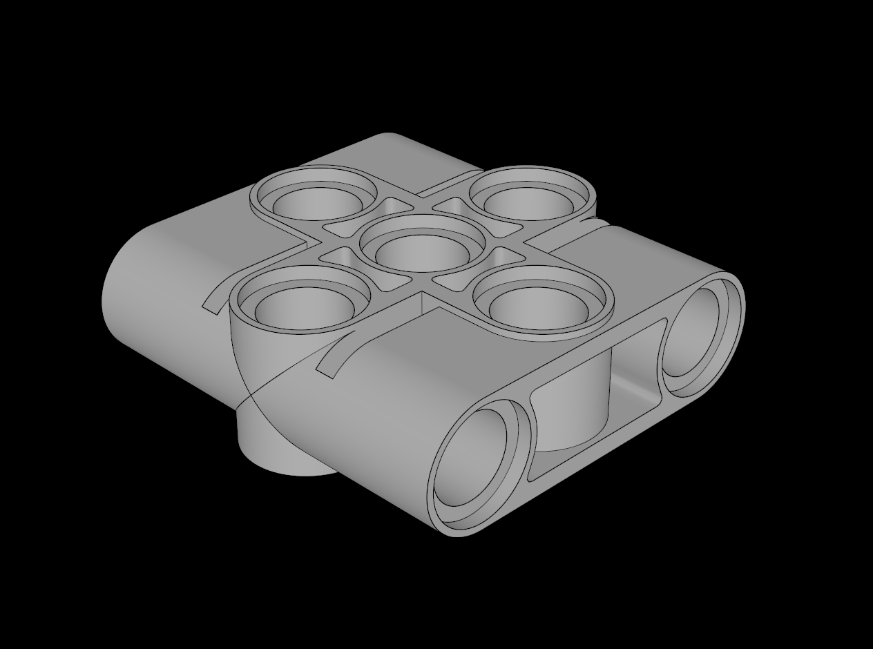 Lego Compatible (39793.dat) Technic Connector Block  3 x  3 with  9 Perpendicular Holes