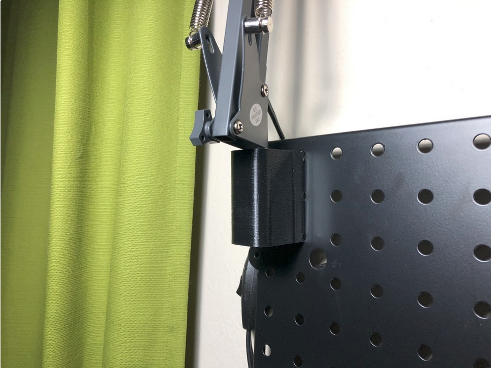 Peg Board Mount for Spring Arm Lamp
