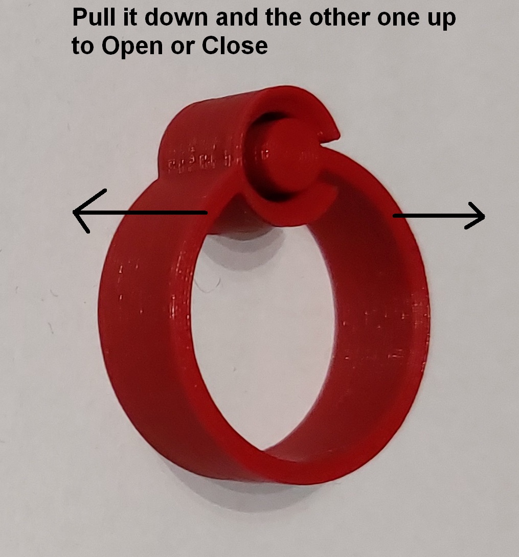 Miniatura 6 do modelo 3D Simple cable clamp (scallable) or ring :)