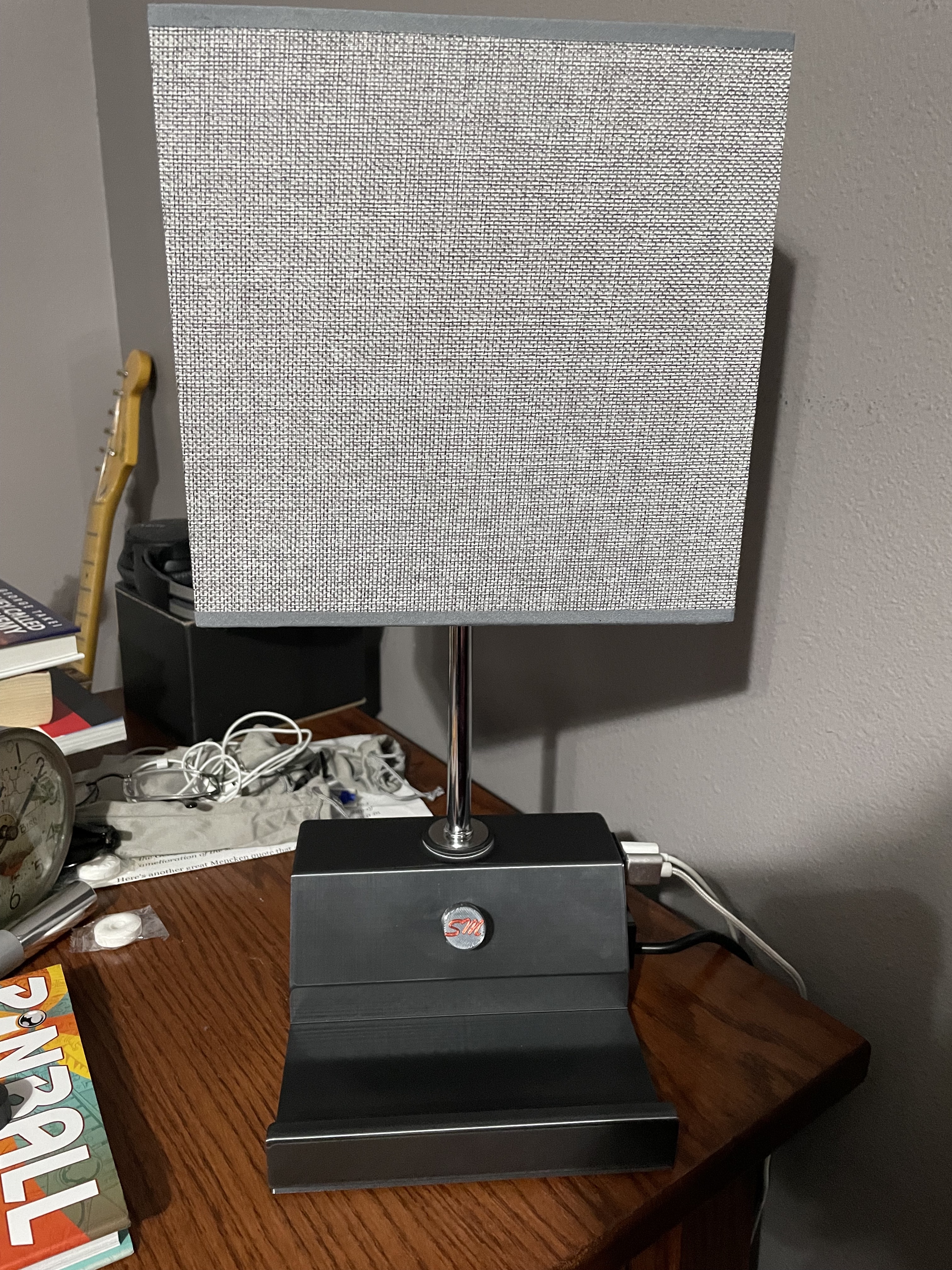 Lamp Rebuild with 2 USB and 2 US outlets for night stand.