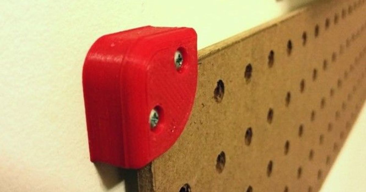 Peg Board corner and center support mount by Rustymuck Download free STL model