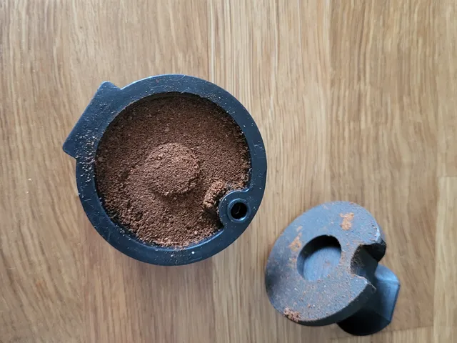 Coffee press/tamper for Bosch Tassimo reusable capsule pod