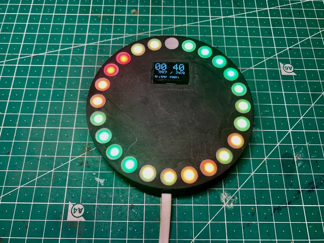 24h clock for ws2812b leds