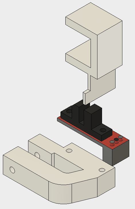 mount and trigger for optical limit switch