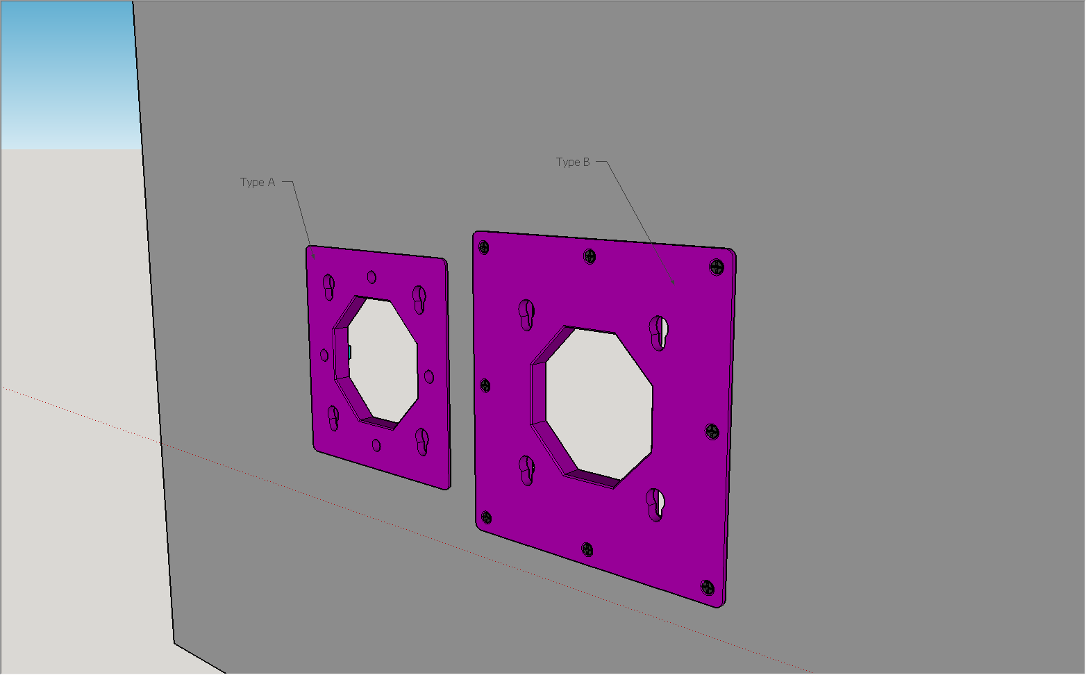 VESA 100 flush wall mount for drywall by MarcElbichon | Download free ...