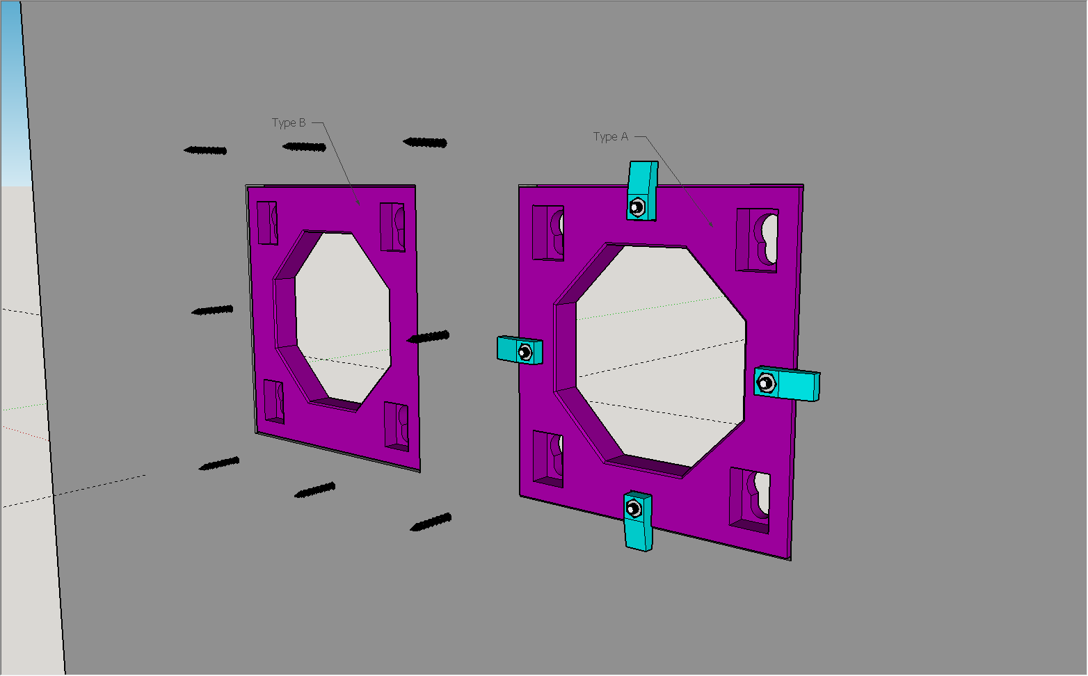 VESA 100 flush wall mount for drywall by MarcElbichon | Download free ...