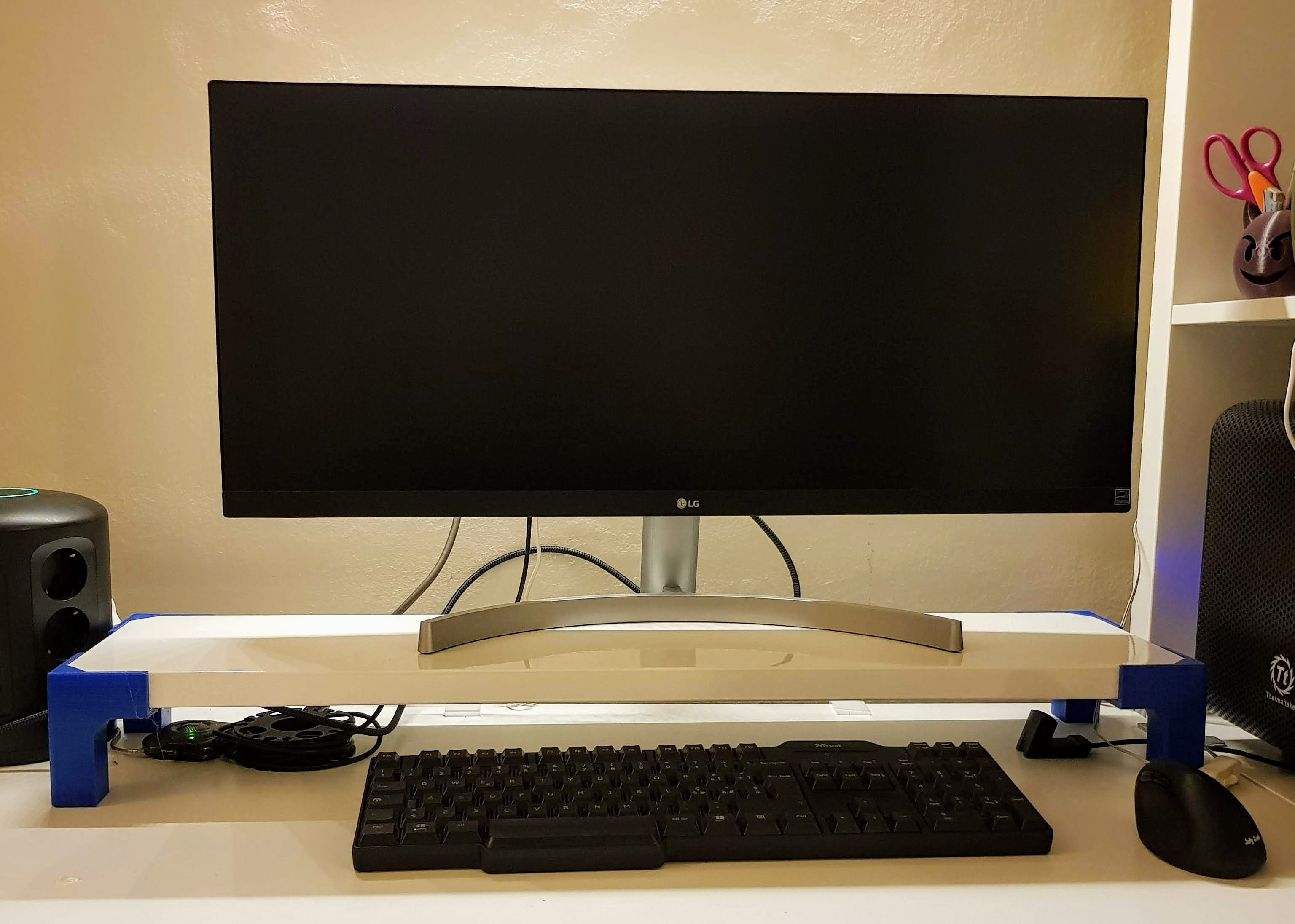 Monitor stand (Ikea BERGSHULT Shelf)