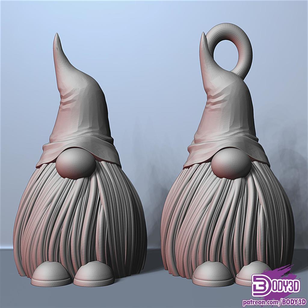 Gnome ( Christmas tree ) 3D model thumbnail