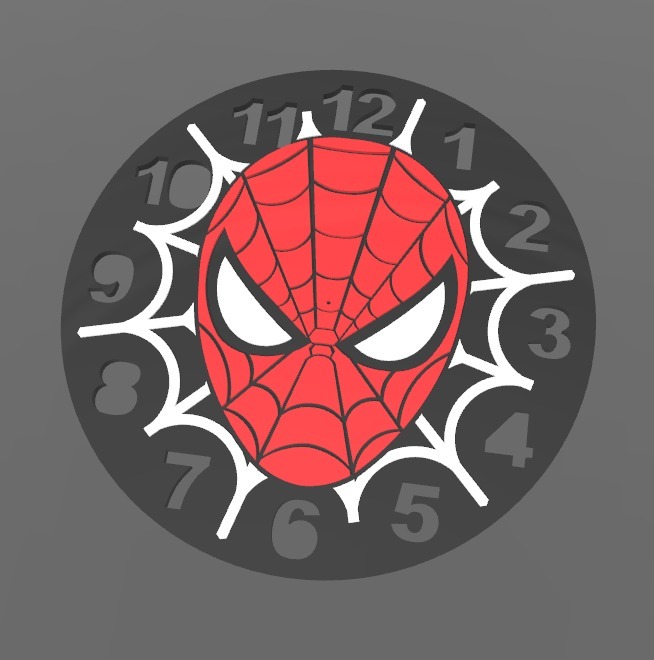 Miniatura 3 do modelo 3D Spiderman Clock