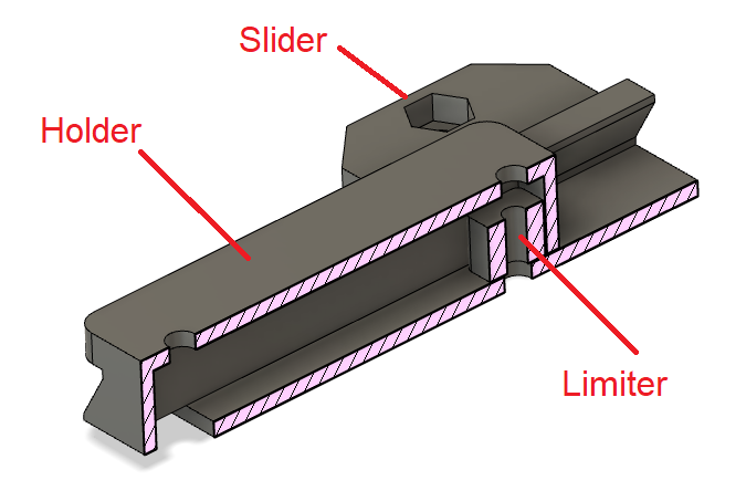 Miniatura 5 do modelo 3D Sliding holder for Touch Display- BOHO Basic line