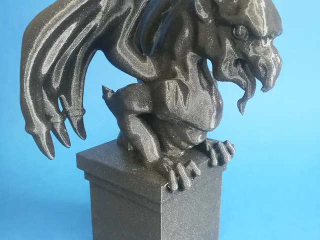 Dragon Gargoyle on pedestal Gothic architecture sculpture