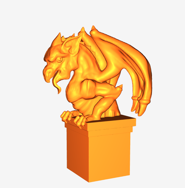 Dragon Gargoyle on pedestal Gothic architecture sculpture by Third ...