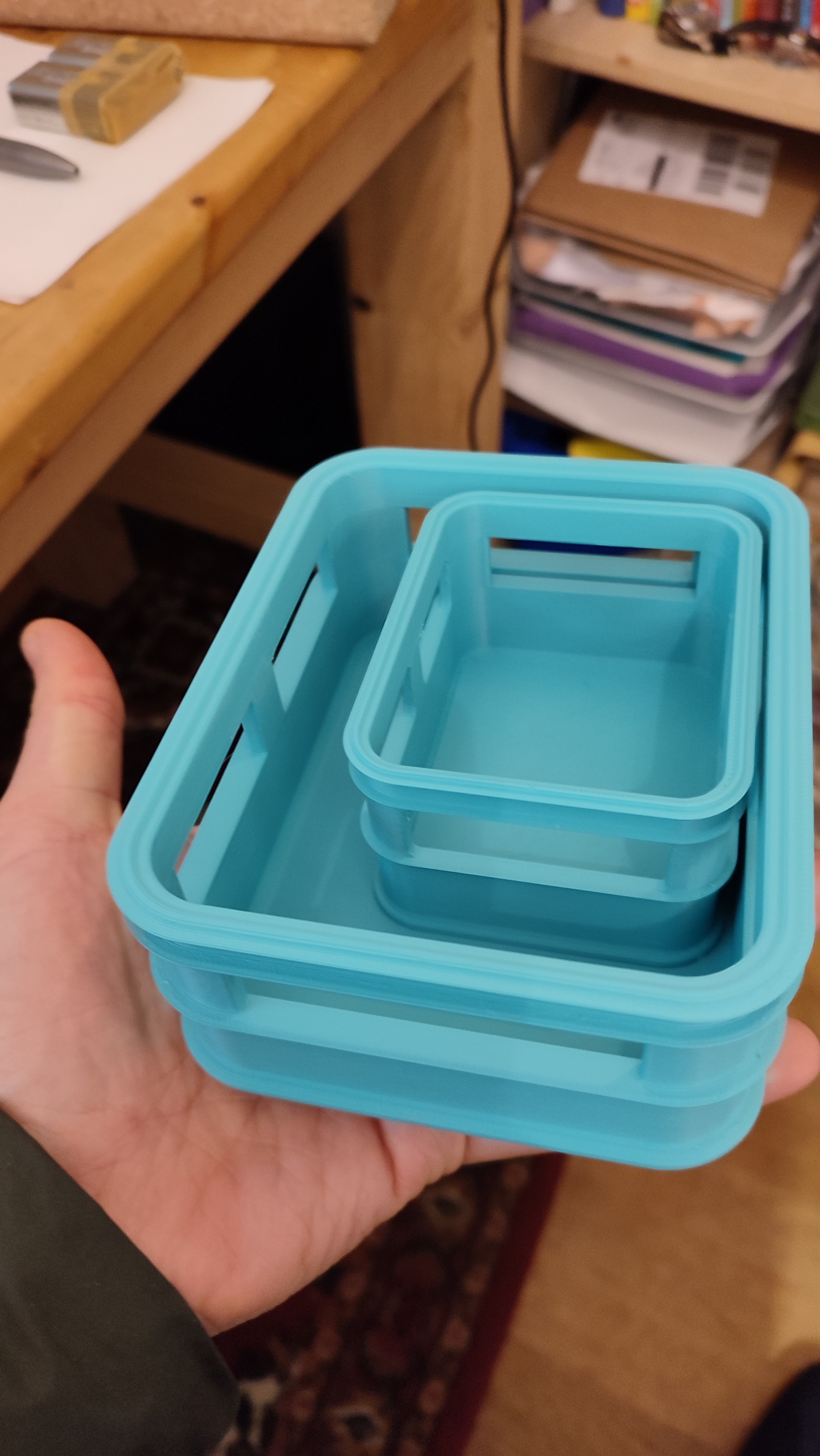 Miniatura 6 do modelo 3D Stackable Storage Box in bottle box / crate optix