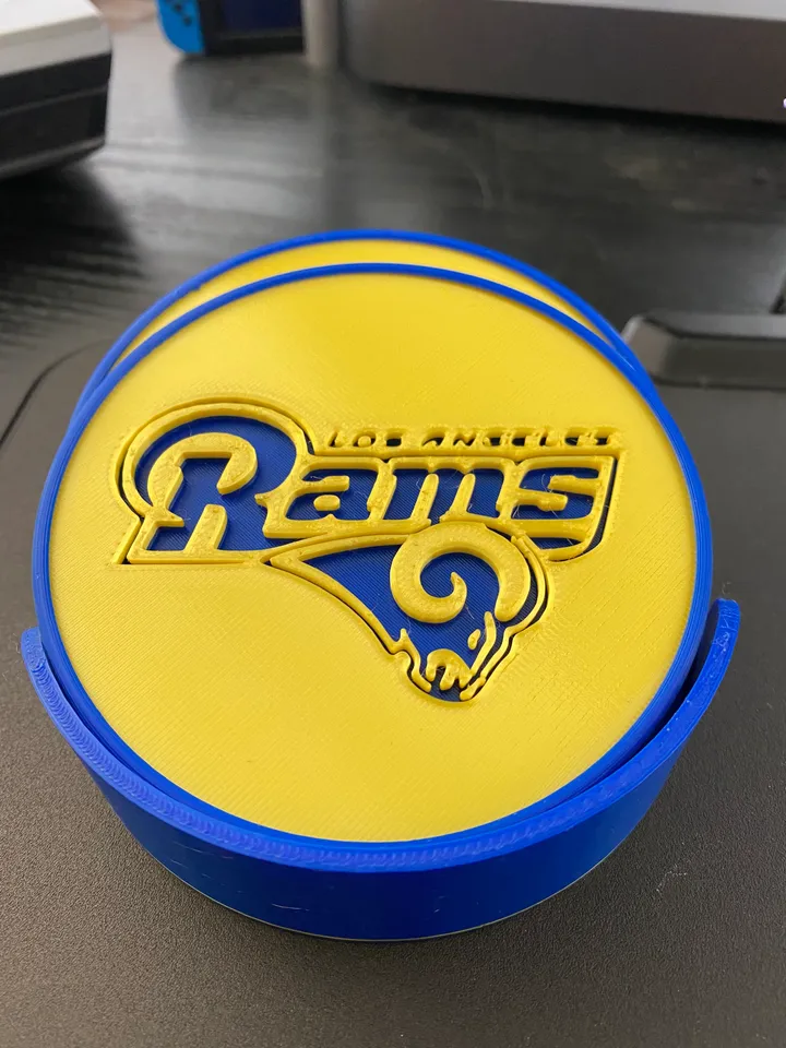 LA Rams coaster set by cech74 | Download free STL model | Printables.com