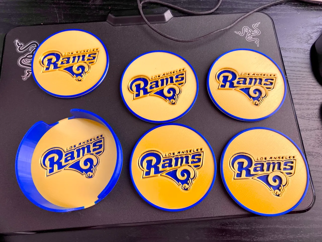 LA Rams coaster set by cech74 | Download free STL model | Printables.com