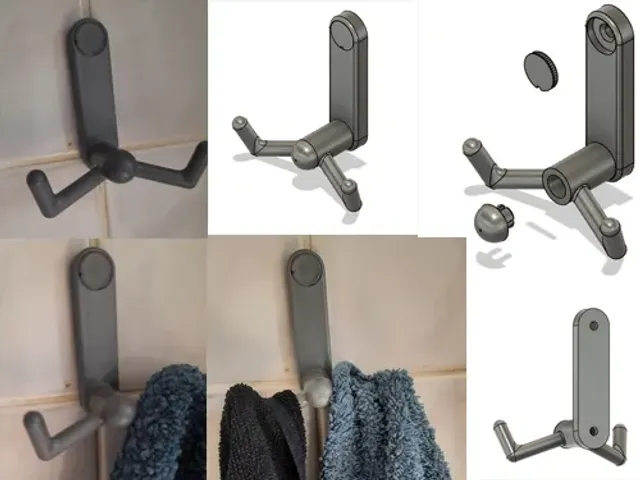 Double towel hook with blindscovers