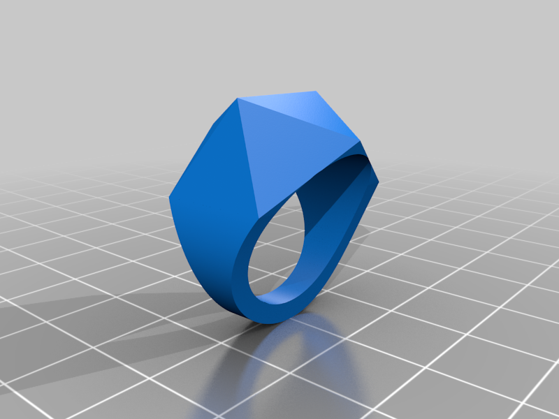 Miniatura 2 do modelo 3D Icosahedron Ring