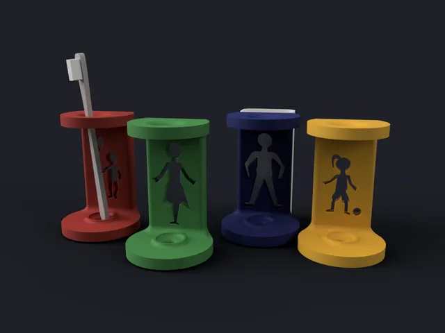 Family toothbrush holders with toothpaste tube extension [Remix]
