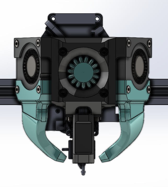 Ender 3 v3 SE Dual 4010 Fan v2 3D model