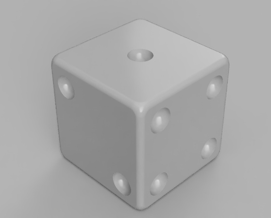 Miniatura 2 do modelo 3D D6 Dice