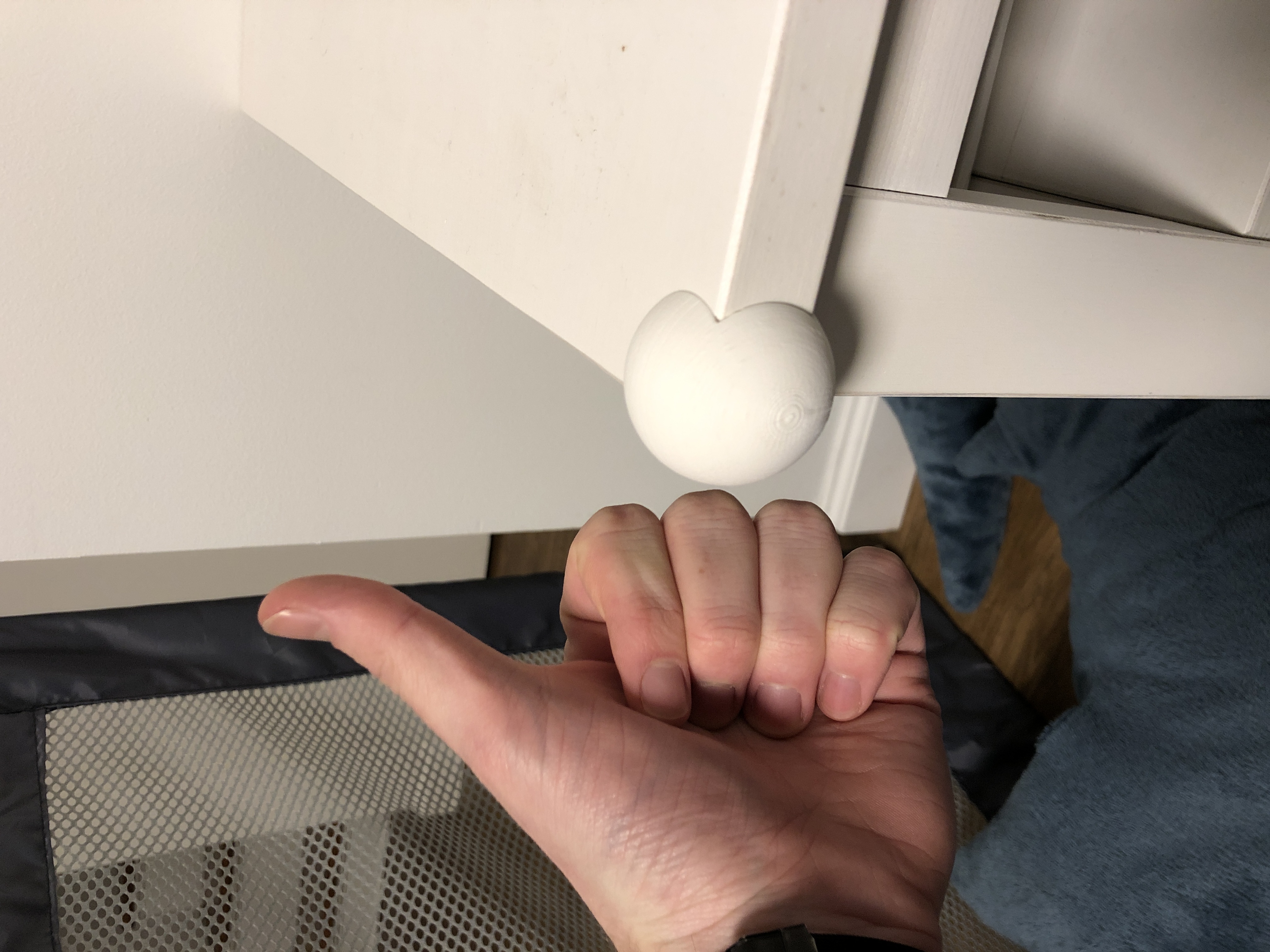 Ikea Hemnes corner protector for baby.
