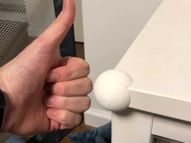 Ikea Hemnes corner protector for baby.