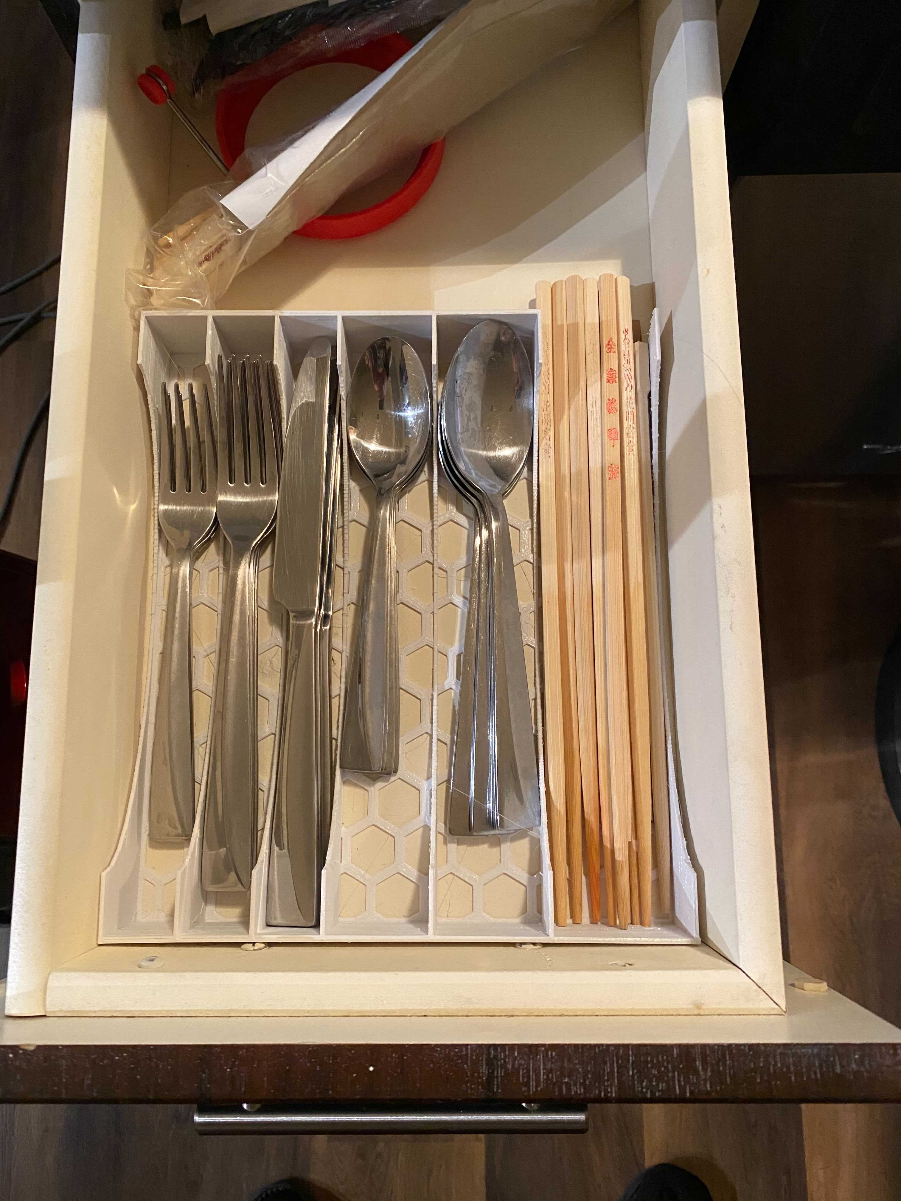 Narrow Drawer Silverware organizer (215mmor 8 7/16") by randy_s