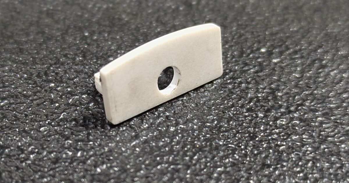End plugs for Aluminum LED strip channel by GamerMechanic81 | Download free STL model | Printables.com - 3D model önizlemesi