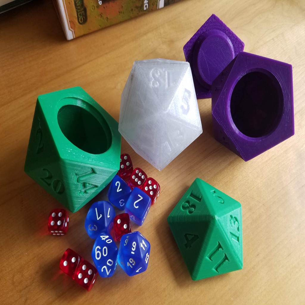 D20 Dice Holder (Screw top, non-countdown)