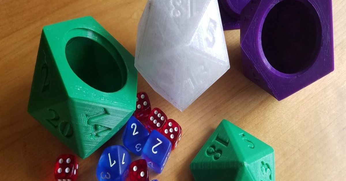 D20 Dice Holder (Screw top, noncountdown) by JimmerJammer Download