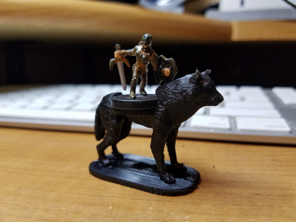 Riding Wolf for small D&D figures