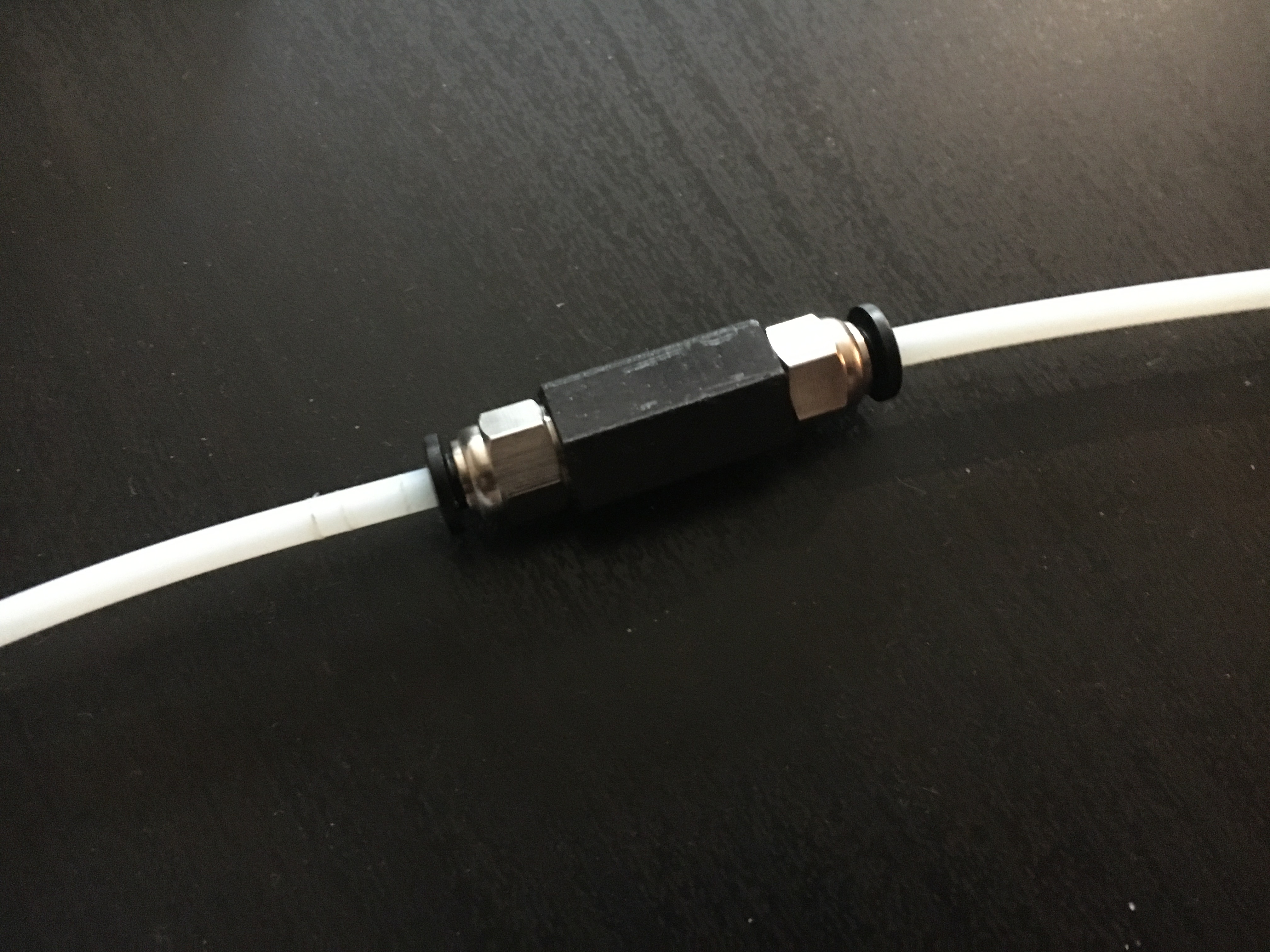 PC4-M10 PTFE metric hex Coupler / Pass through for Lack enclosure pane or filament dry box