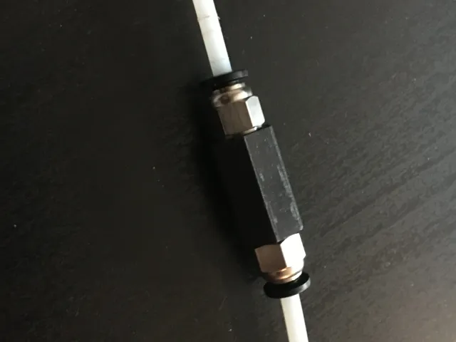 PC4-M10 PTFE metric hex Coupler / Pass through for Lack enclosure pane or filament dry box