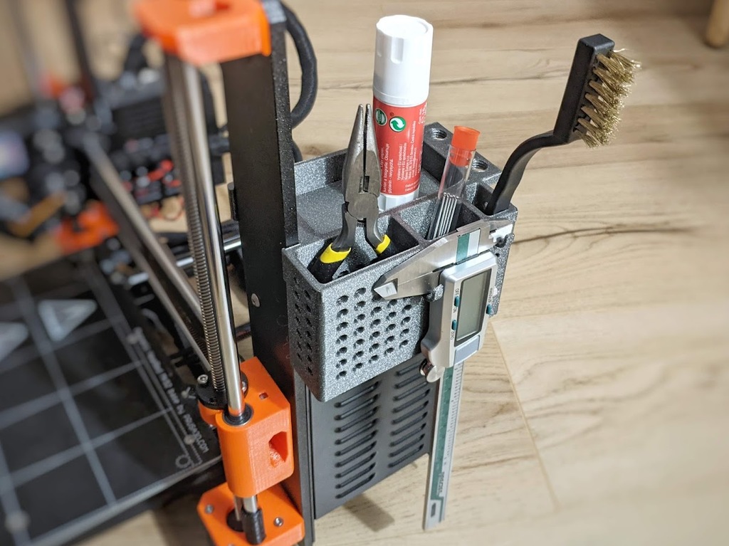 Prusa MK3/S/+ | Tool Holder | incl. Tray & Caliper Holder